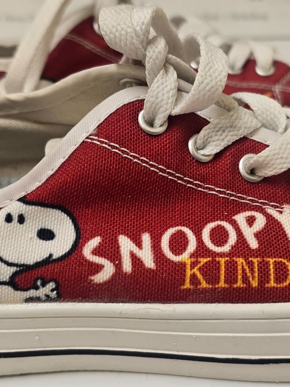 "Snoopy Kinda Girl," Sneakers - Red with Unique design